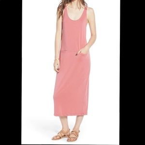 Treasure & Bond peach skin slouchy midi dress